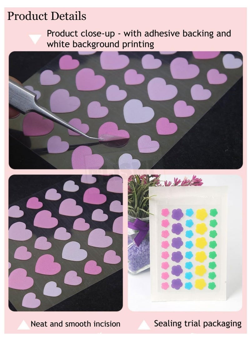 لاصقات حب الشباب هي الحل المثالي للعناية بالبشرة المعرضة لحب الشباب. تأتي هذه المجموعة مع 12 قطعة في عبوة واحدة، مما يوفر لك إمدادات طويلة الأمد للاستخدام اليومي. تتميز هذه اللاصقات بتصميمها الجذاب متعدد الألوان - Image 4